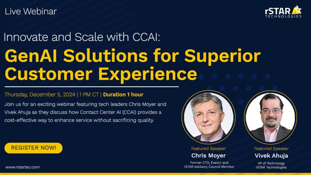 Live Webinar - Innovate and Scale with CCAI: Gen AI Solutions for Superior Customer Experience